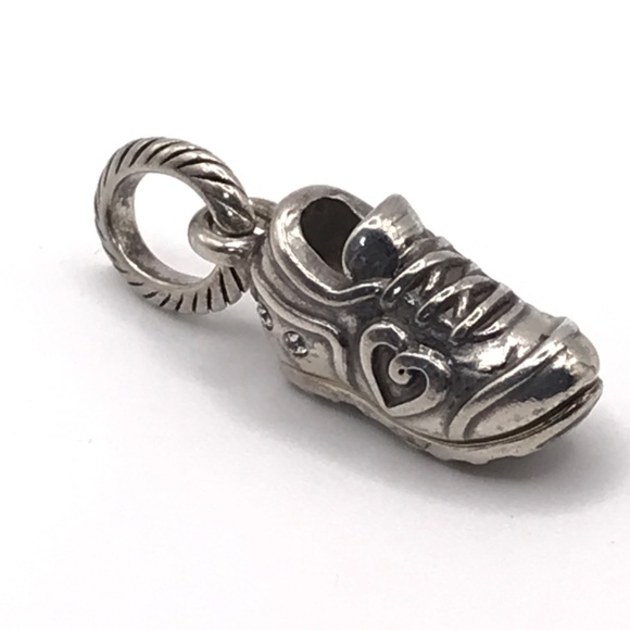 Brighton Tiny Running Shoe Pendant Dangle Charm Silver Plate Sneaker Sports - Picture 7 of 9